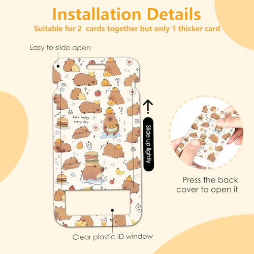 Capybara for ID Badge Holder, Cute Capybara ID Badge Holder - color: Capybara-brown