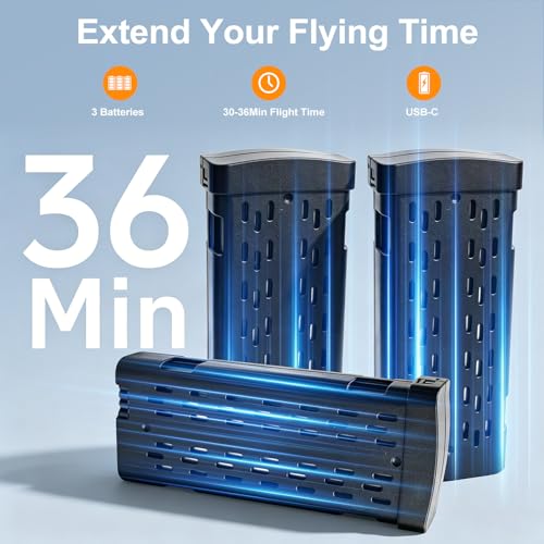 Ourlife Mini Drone with Camera 1080P for Adults,36Min Flight Time - color: BlackGreen