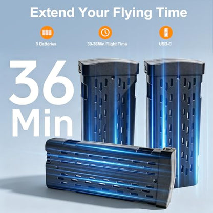 Ourlife Mini Drone with Camera 1080P for Adults,36Min Flight Time - color: BlackGreen