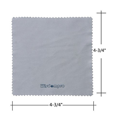 Wisdompro 12-Pack 4.75x4.75 Microfiber Cleaning Cloth for Lens & Screen - size: 4-3/4 x 4-3/4 Inch
