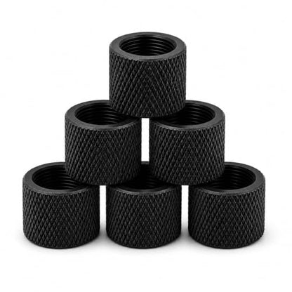 6 Pack 1/2 x 28 Thread Protector Steel for .22LR .223 & 5.56 - color: Black Thread Protector (1/2 x 28)