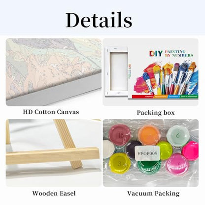 HeeBenor Framed Paint by Numbers Kit for Adults, Hummingbird, 8x12 Inch - color: Hummingbird 009