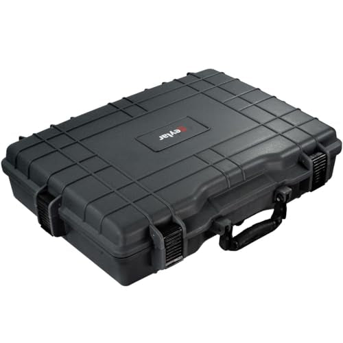 Eylar 22” Hard Laptop Case Equipped with RAGAR Reconfigurable & Reusable XP Crosslinked Foam Insert, Waterproof, Shockproof for Equipment, Drones, and Cameras (1 RAGAR Layer) (Black) - color: Black