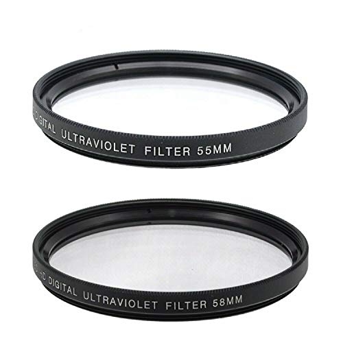 Nikon 55mm and 58mm UV Filter for D3500, D5600, D3400 DSLR with 18-55mm and 70-300mm Lenses