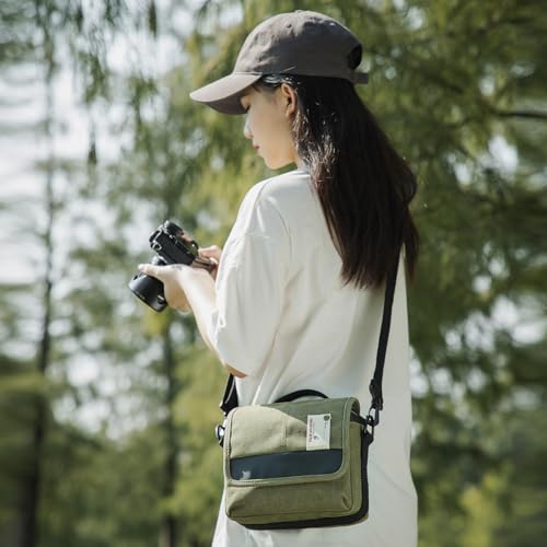 Besnfoto Camera Bag Small Crossbody Camera Shoulder Purse Compact Case - color: Army Green, size: Small