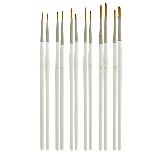 U.S. Art Supply Miniature Detail Paint Brush Set - 12 Miniature Brushes - style: 12-Piece