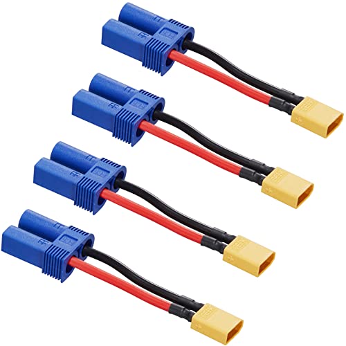XT30 Male to EC5 Female Connector Adapter,XT30-EC5 Extension Cable - size: XT30 Male-EC5 Female