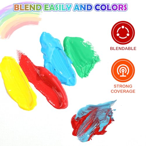 AROIC 16 Colors Washable Finger Paint, Non-Toxic - color: 16 colors(1.05oz)