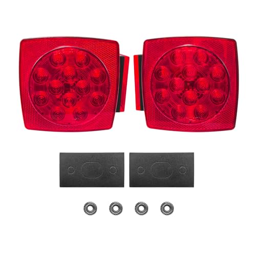 fouwick LED Tail Trailer Light Waterproof for Trucks, Trailers, Tractors, Semi-Trailer, Dump Truck, Bus, Boat (Light Only) - color: Light Only