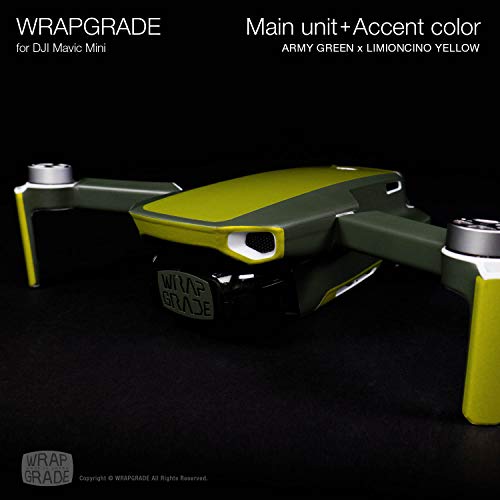 Wrapgrade Skin Compatible with DJI Mavic Mini (Army Green) - color: ARMY GREEN