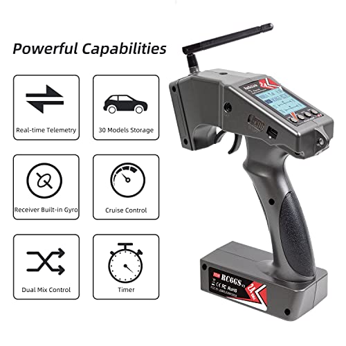 Radiolink RC6GS V3 7CH Transmitter and Gyro Receiver R7FG for RC Car & Boat
