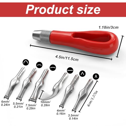 Linocut Carving Kit, Linoleum Cutter Tools Speedball Carving Tools with 6 Blades for Block Printing, Stamp Making, DIY Sculpture and Printmaking