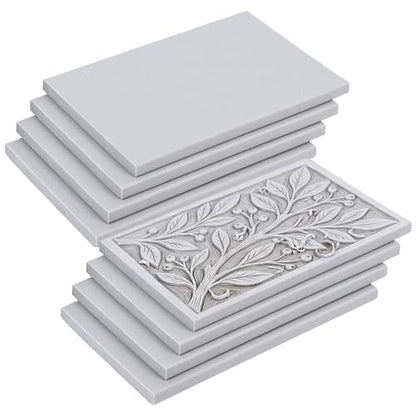SGHUO 8pcs 4"x6" Gray Rubber Linoleum Blocks for Printmaking - color: Gray