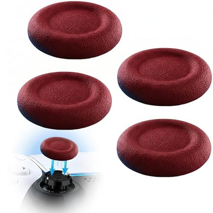 MatoSan Thumbstick Silicone Replacement Caps - Compatible with PS5 Controller & PS4 Controller - Non-Slip Grip for More Precise Control - Protective Caps for Analog Sticks (4 Silicone Red) - color: 4 silicone red