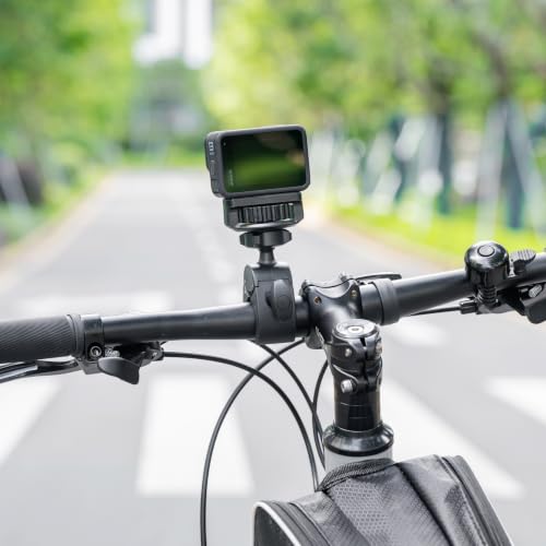 JJC Bike Pole Mount for Insta360 X6 X5 X4 Air X3 DJI Osmo 360,w. Ball Head - color: Black -for X5 X4 Osmo360