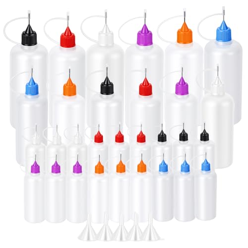 Goodma 30 Pcs Mixed Sized Precision Tip Applicator Bottles - size: 1 Ounces