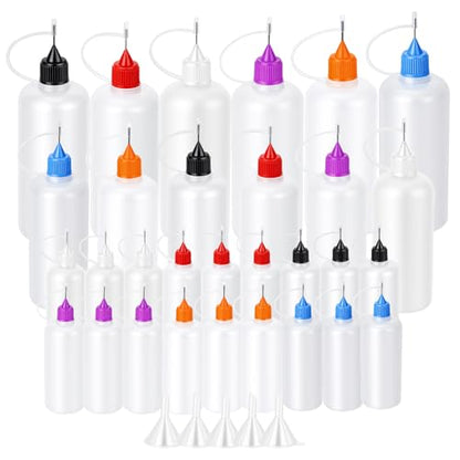 Goodma 30 Pcs Mixed Sized Precision Tip Applicator Bottles - size: 1 Ounces