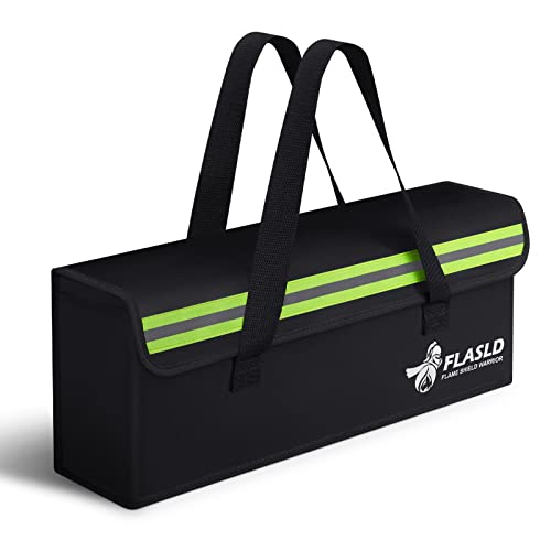 FLASLD E-Bike Battery Bag Fireproof Safe Charging Bag Explosionproof Lipo Battery Bag Large Capatity for Storage Charging (16 x 4.3 x 5in) - color: 16 x 4.3 x 5inch