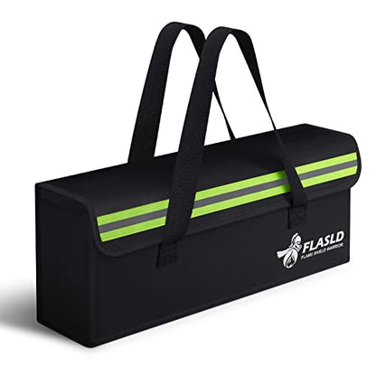 FLASLD E-Bike Battery Bag Fireproof Safe Charging Bag Explosionproof Lipo Battery Bag Large Capatity for Storage Charging (16 x 4.3 x 5in) - color: 16 x 4.3 x 5inch