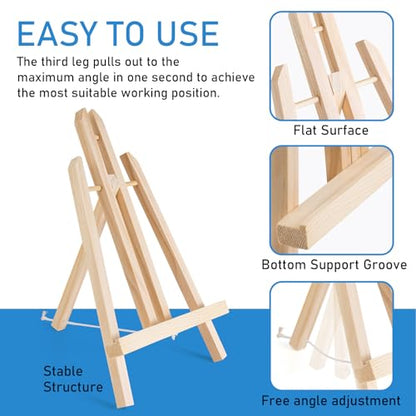 Falling in Art 12 Inch Tabletop Wood Display Easel Stand, 20 Pack - style: 12"- 20p