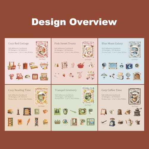 120 Pcs Clay-Style Stickers for Scrapbooking and Journaling - color: Clay Life