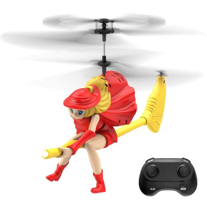 Flying Witch Toy for Kids, Halloween Remote Control Flying Toy - color: Red