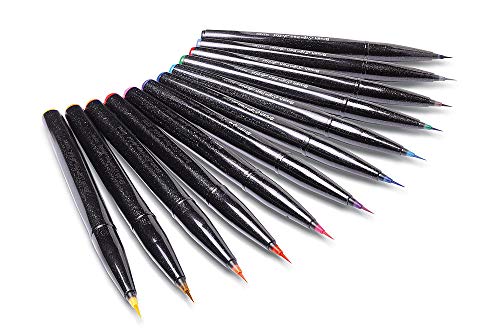Pentel SESF30 °C BX Extra Fine Paint Brushes (Set of 1, Red - color: Red, size: 1 Count (Pack of 1)