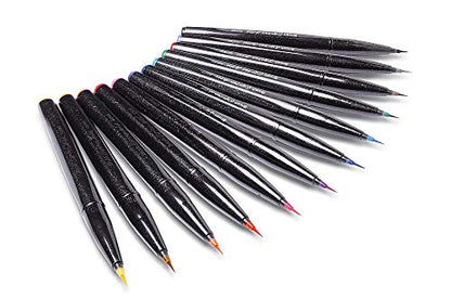 Pentel SESF30 °C BX Extra Fine Paint Brushes (Set of 1, Red - color: Red, size: 1 Count (Pack of 1)