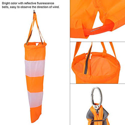 OUKENS 31 inch Windsock, High-Visibility, Heavy-Duty Outdoor Wind Measurement Grade Rip-Stop Nylon Wind Sock with Reflective Belt, for Airport/Farm/Park/Helipad, No Pole
