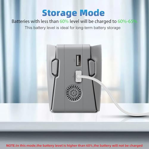 Hanatora Parallel Two-Way Charger with Storage Charge for DJI Neo 2 Battery,45W Rapid Charging Hub,Charge Two Batteries Drone Accessories
