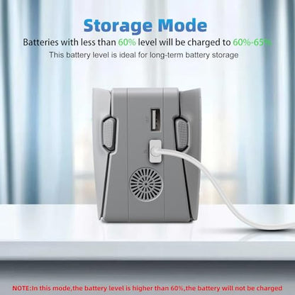 Hanatora Parallel Two-Way Charger with Storage Charge for DJI Neo 2 Battery,45W Rapid Charging Hub,Charge Two Batteries Drone Accessories