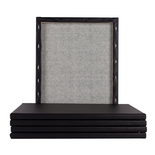 6 Pack 11x14 Stretched Canvases for Painting Black - size: 11x14 (6Pack)