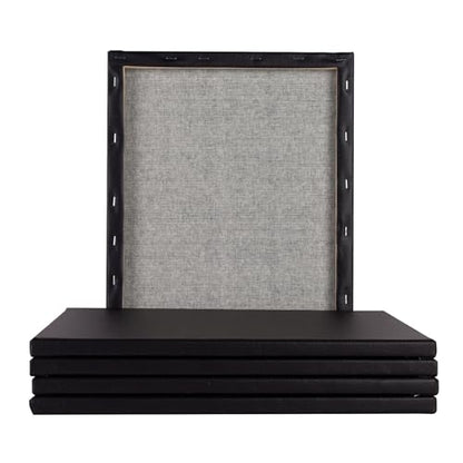 6 Pack 11x14 Stretched Canvases for Painting Black - size: 11x14 (6Pack)