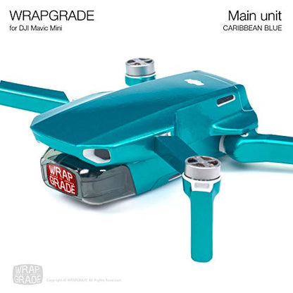 Wrapgrade Skin Compatible with DJI Mavic Mini & Mini 2 SE & Mini 4K (Caribbean Blue) - color: CARIBBEAN BLUE