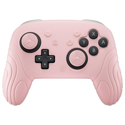 PlayVital for Nintendo Switch 2 Pro Controller Silicone Cover – Samurai Edition Protective Skin Case for Switch 2 Pro Controller with Back Button Caps & Thumb Grips & Stickers - Cherry Blossoms Pink - color: Cherry Blossoms Pink