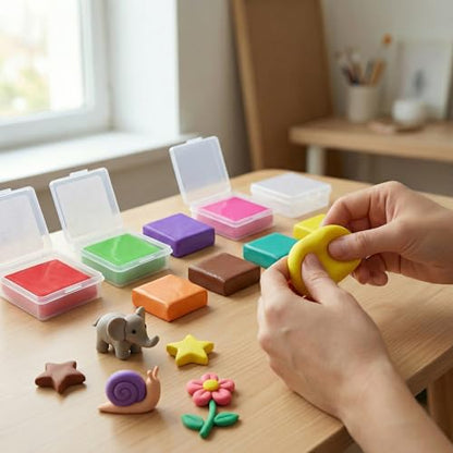 Scented Kneaded Erasers, 40 Pack Kneadable Erasers with Plastic Cases, 8 Colors 8 Scents, Moldable Eraser Putty for Drawing Sketching Drafting Writing (Drink-Themed)
