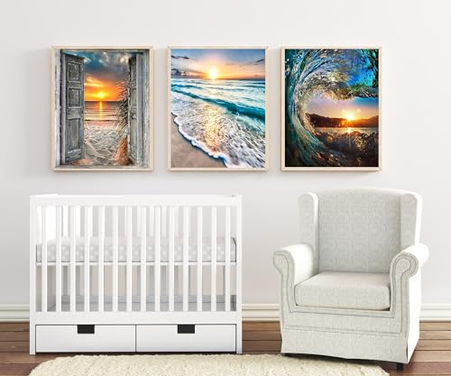6 Pack Diamond Art Kits for Adults, Beach 5D Diamond Painting for Adults - color: 6 Pack-Beach