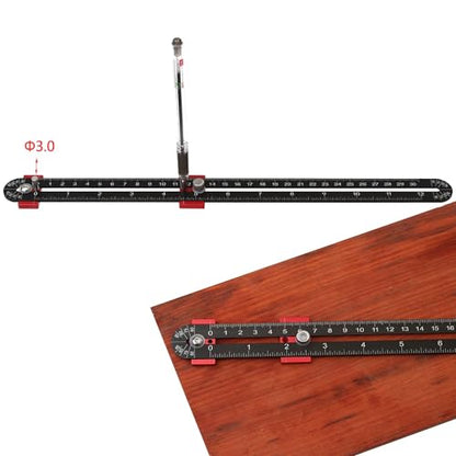300mm Woodworking Compass Tool, Large Compass Woodworking Scribing Circle, Carpenter Compass Ruler Marking Gauge Circle Marking Tool for Engineer Carpenter (Black) - style: Black - 300mm