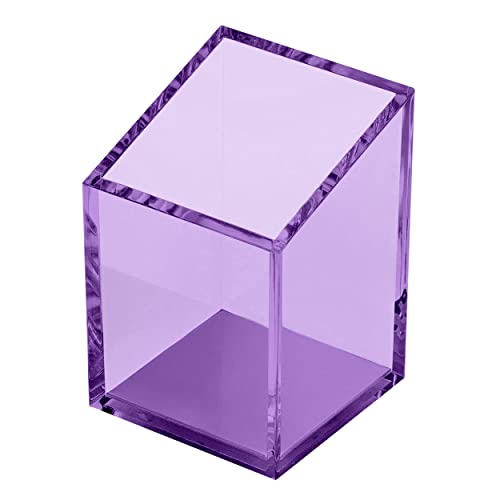 OfficeGoods Acrylic Pen and Pencil Holder, Purple - color: Purple