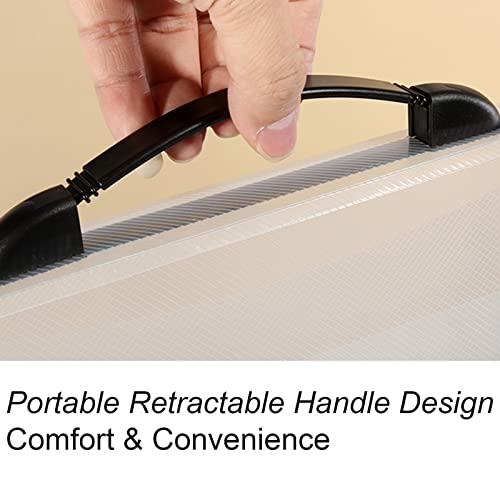 12x16.5 Art Portfolio Case A3 PP Plastic Transparent Black Pack of 1 - color: Black