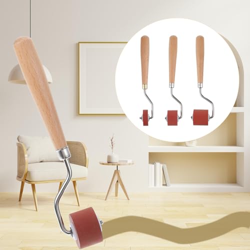 3PCS Rubber Brayer Roller, Ink Roller with Comfort Grip, Craft Stamping Brayers Rollers for Embossing, Printing, Printmaking, Crafts and Stamping