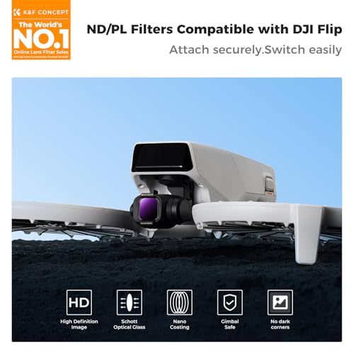 K&F CONCEPT ND/PL Filter Set Compatible with DJI Flip/Lito X1 - style: ND8&PL+ND16&PL+ND32&PL+ND64&PL