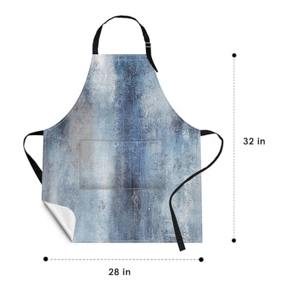 Britimes Apron with Pockets, 32x28 inch, 2 Pack, Teal Blue - color: Teal Blue