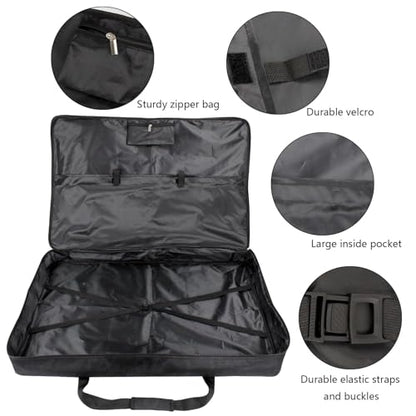 TreochtFUN Art Portfolio Bag 24 x 36.5 In - Large Artwork Case with Strap - size: 24x36.5