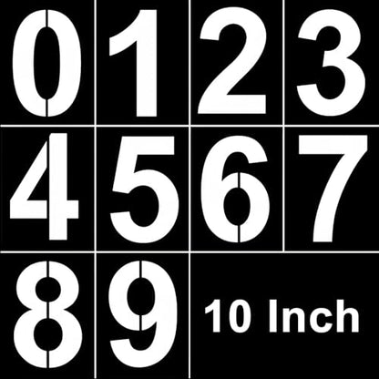 Hitefu 10 Inch Reusable Plastic Number Stencils - size: 10 Inch