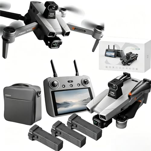 AE86ProMax Drones with camera for Adults 4k,3 Batteries,Gray - color: Gray