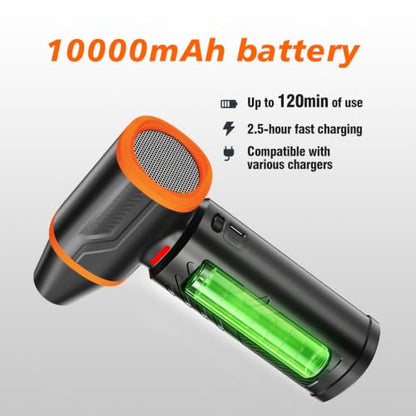 Compressed Air Duster, 360000RPM Electric Air Duster with 10000mAh Battery