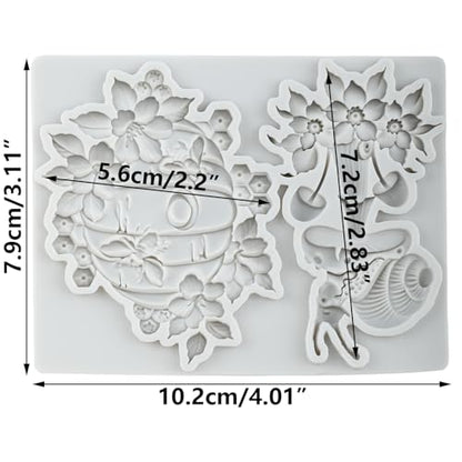 Mushroom Honeycomb Polymer Clay Mold Snail Flower Silicone Molds - color: Style L
