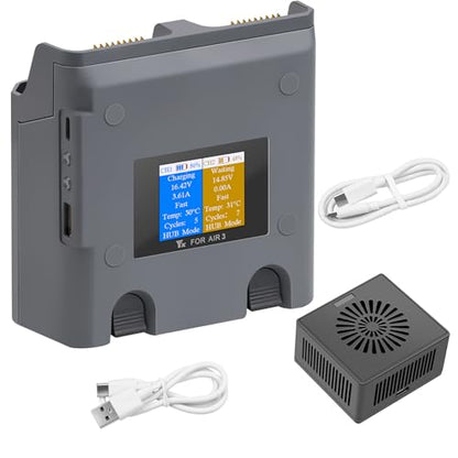Multifunction LCD Dual Chargerfor DJI Air 3S 3 Battery