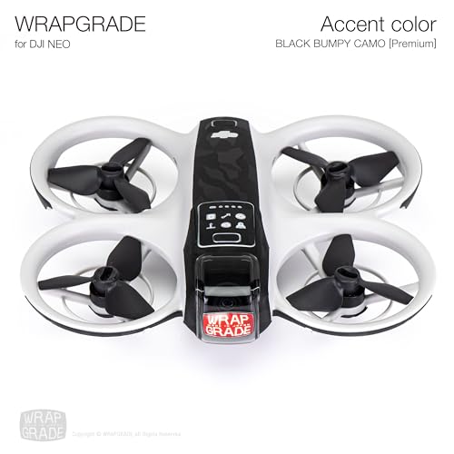 Wrapgrade for DJI NEO Accent Color Sticker (Black Bumpy Camo) - color: Black Bumpy Camo